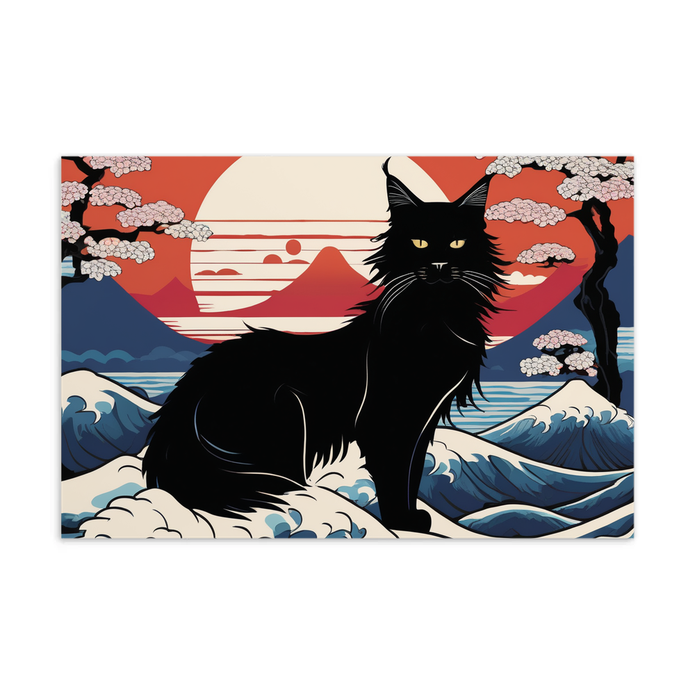 PugMug Custom Black Maine Coon Cat Postcard