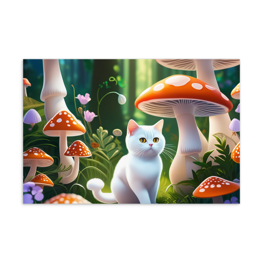 PugMug Custom White British Shorthair Cat Postcard
