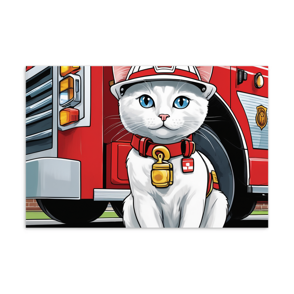 PugMug Custom White Companion Cat Postcard