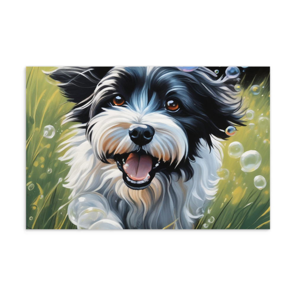 PugMug Custom Black-and-white Havanese Dog Postcard