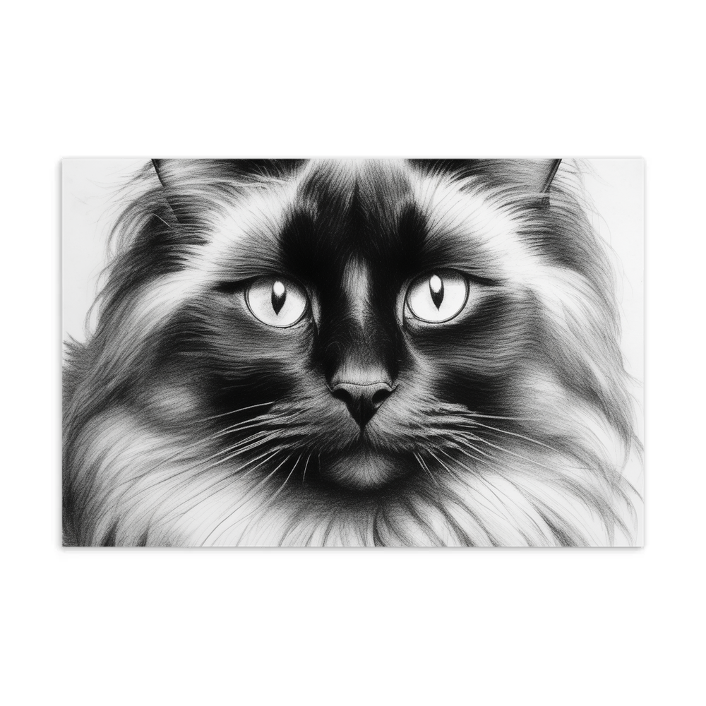PugMug Custom Black Ragdoll Cat Postcard