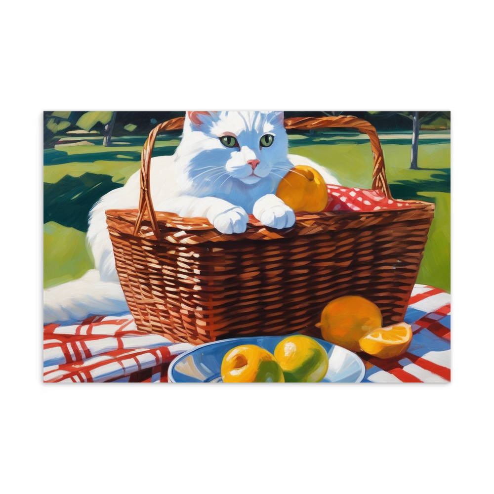 PugMug Custom White Companion Cat Postcard