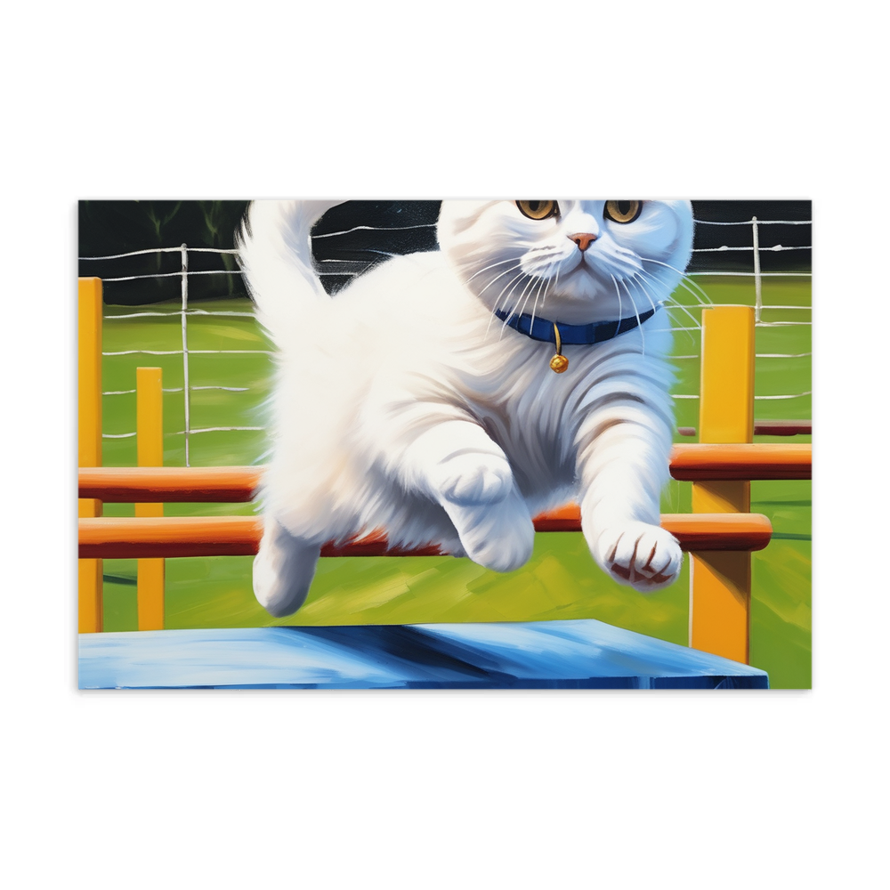 PugMug Custom White Scottish Fold Cat Postcard