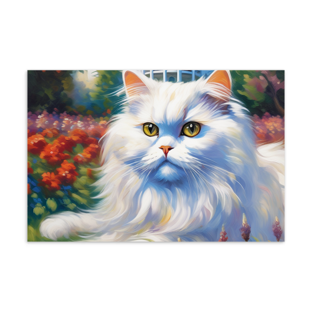 PugMug Custom White Persian Cat Postcard