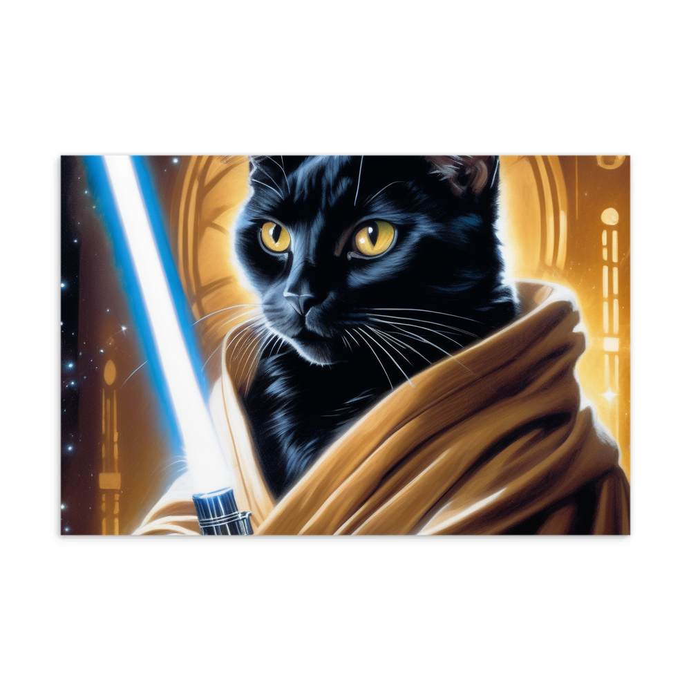 PugMug Custom Black Companion Cat Postcard