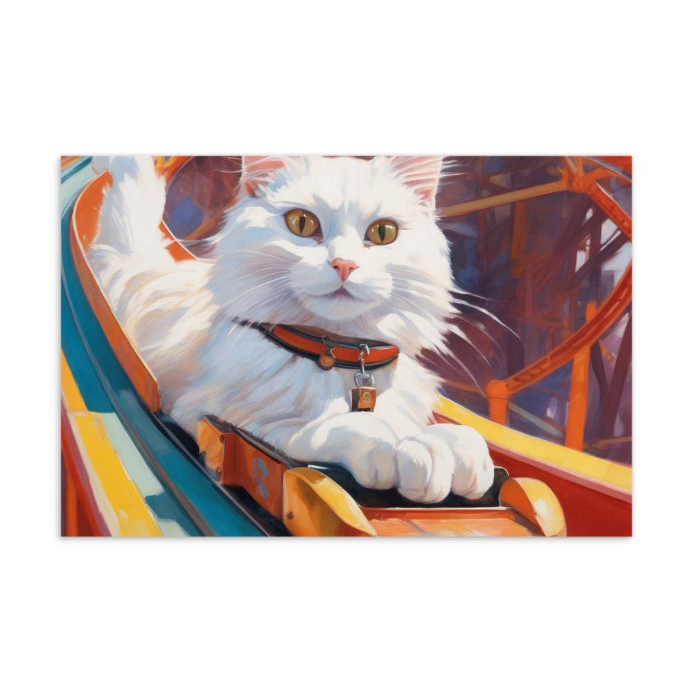 PugMug Custom White Companion Cat Postcard