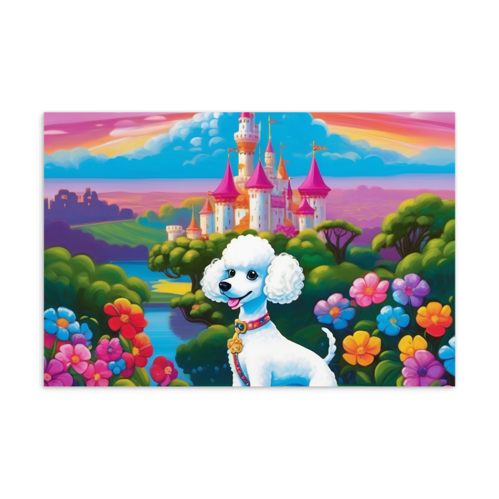 PugMug Custom White Poodle Postcard