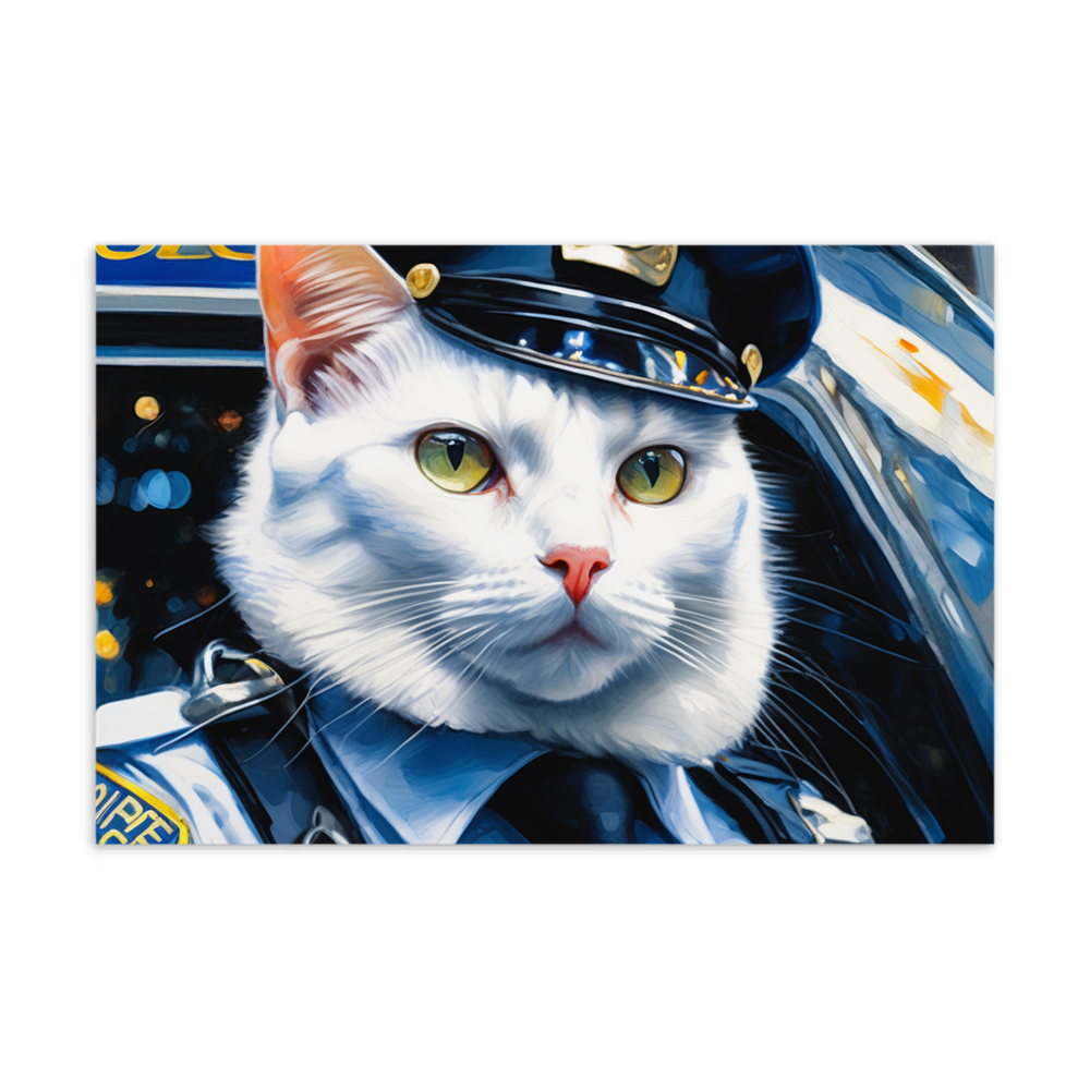 PugMug Custom White Companion Cat Postcard