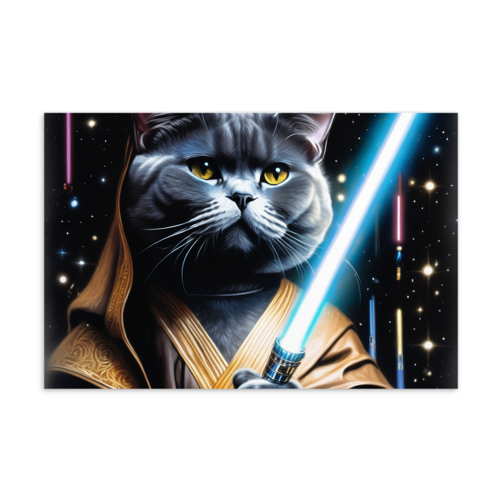 PugMug Custom Black British Shorthair Cat Postcard