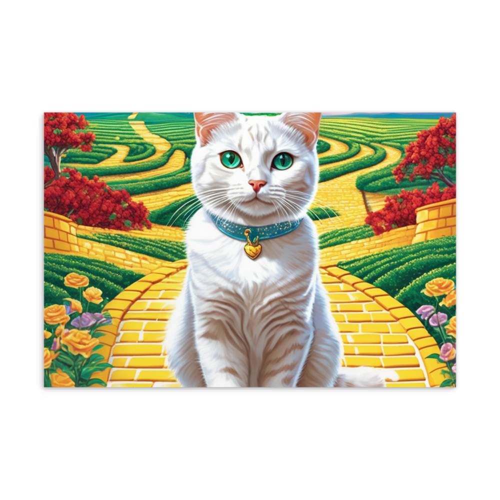 PugMug Custom White Companion Cat Postcard