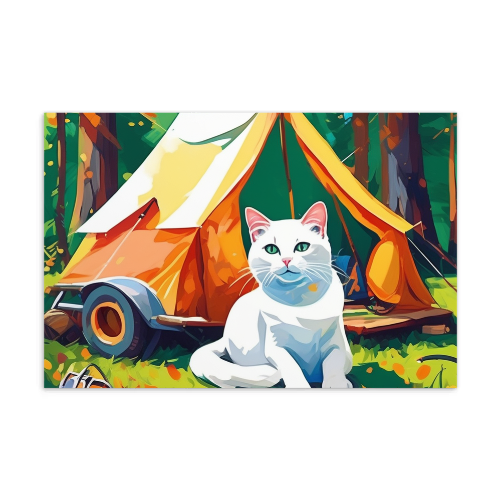 PugMug Custom White Companion Cat Postcard