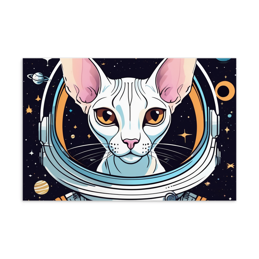 PugMug Custom White Sphynx Cat Postcard