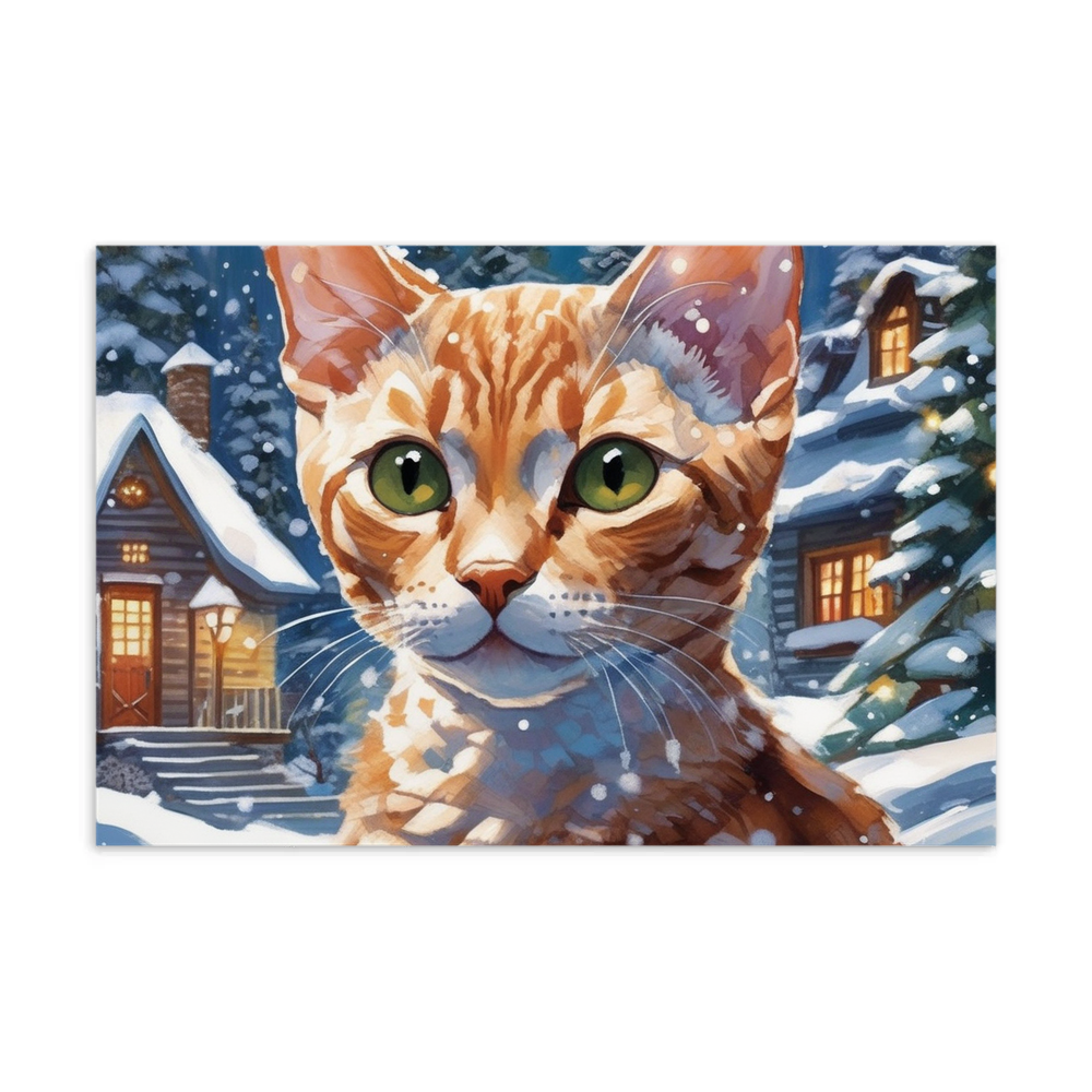 PugMug Custom Tabby Devon Rex Cat Postcard