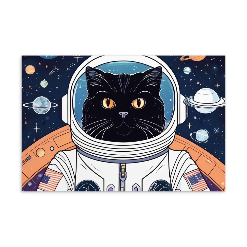 PugMug Custom Black Persian Cat Postcard