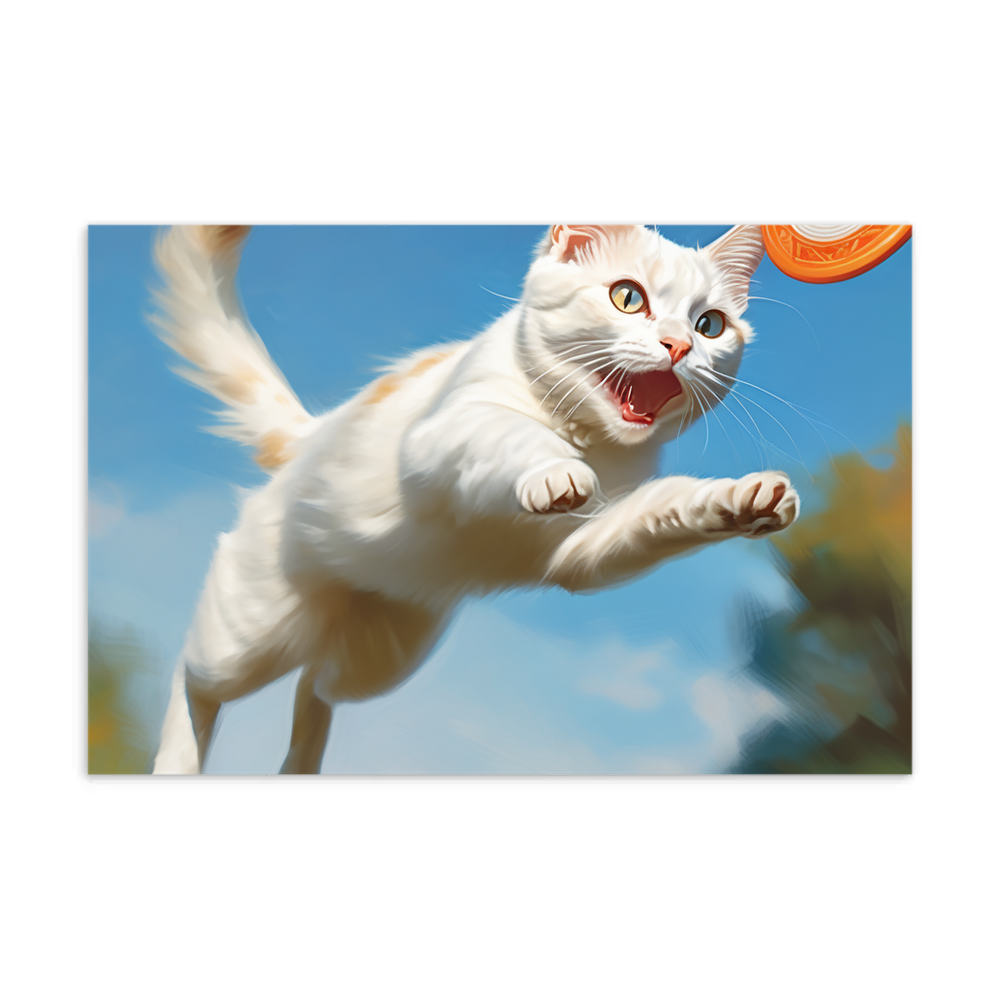 PugMug Custom White Companion Cat Postcard