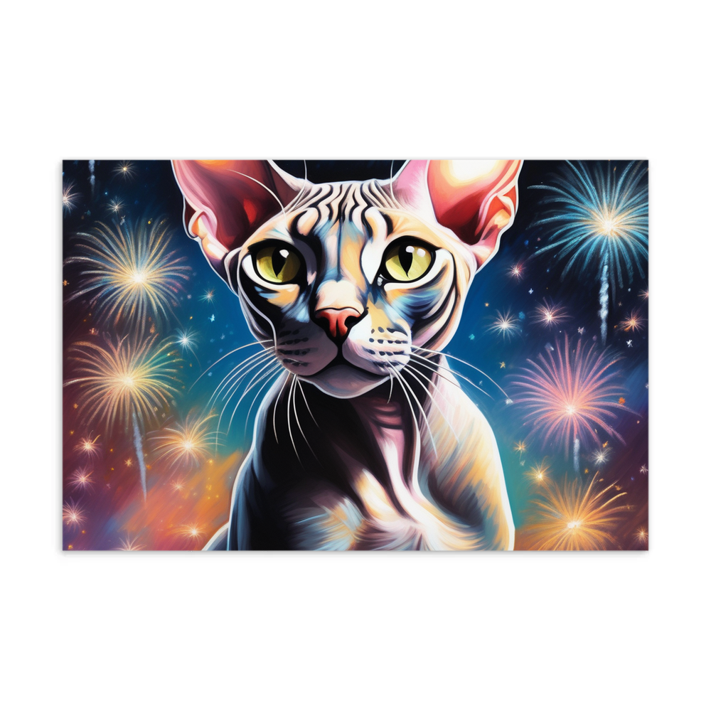 PugMug Custom Tabby Sphynx Cat Postcard