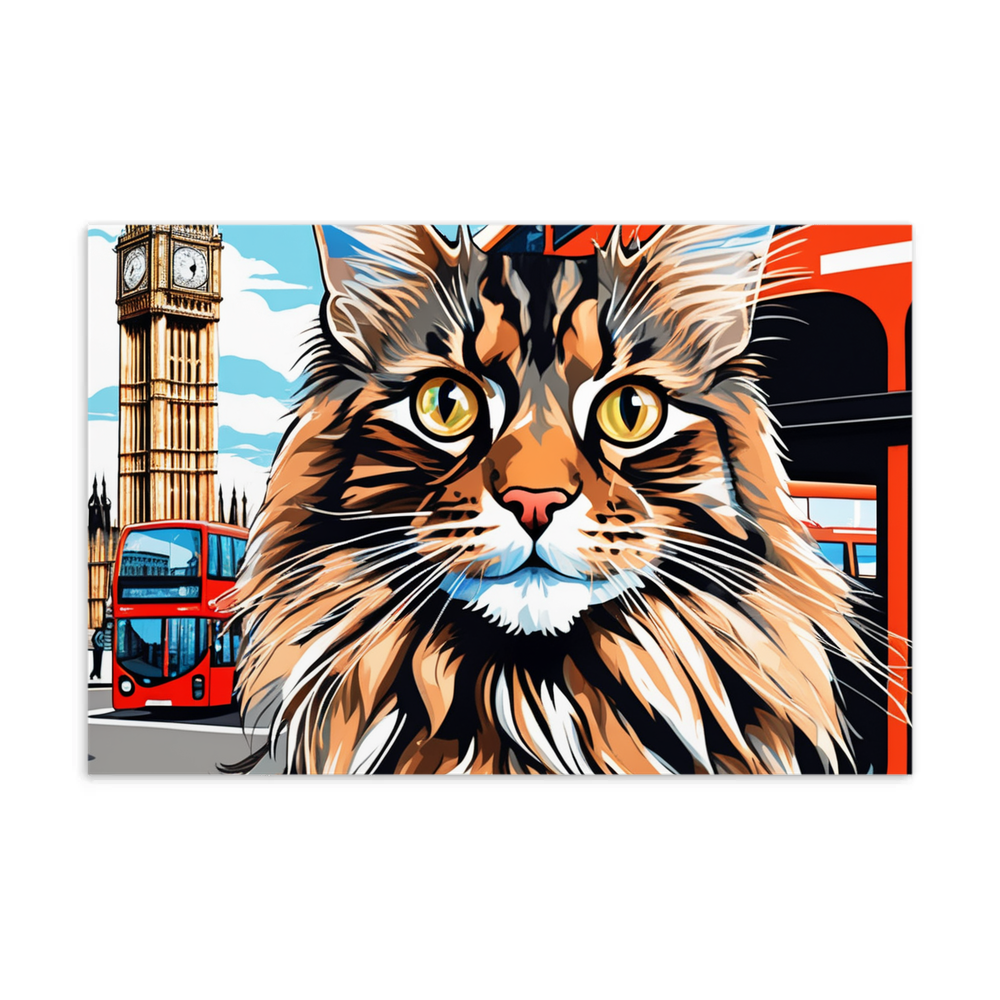 PugMug Custom Tabby Maine Coon Cat Postcard