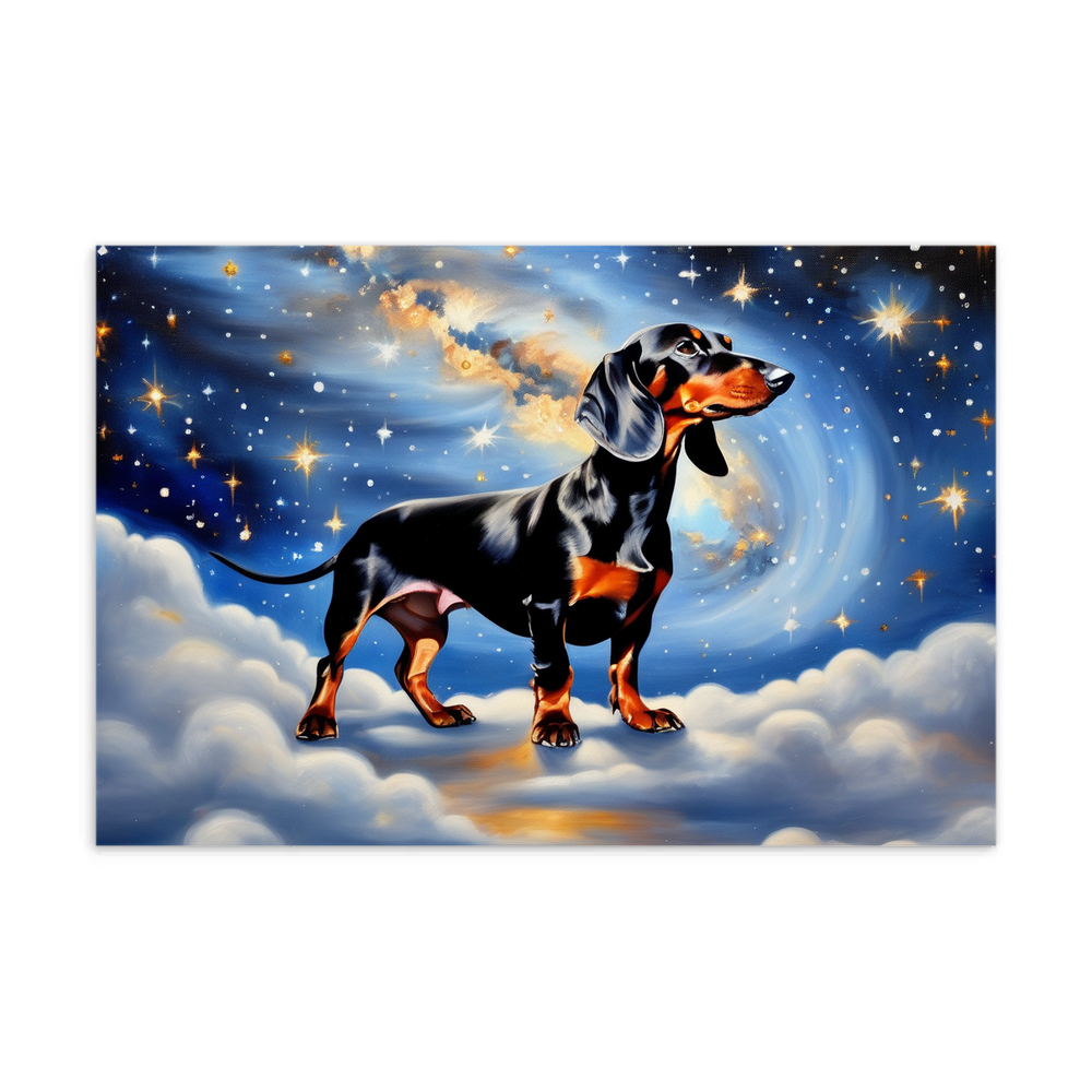 PugMug Custom Black Dachshund Postcard