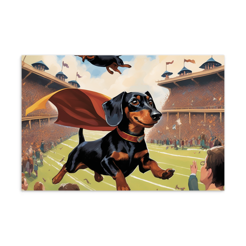 PugMug Custom Black Dachshund Postcard