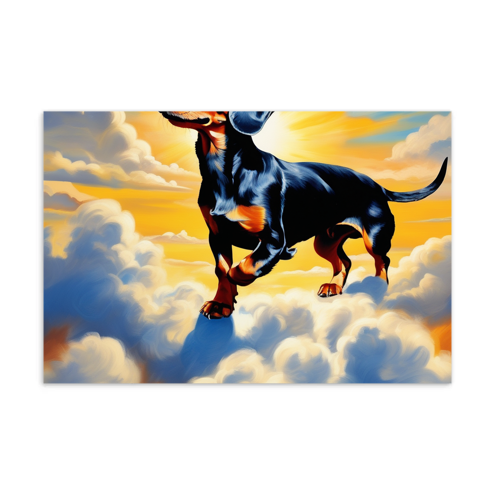 PugMug Custom Black Dachshund Postcard