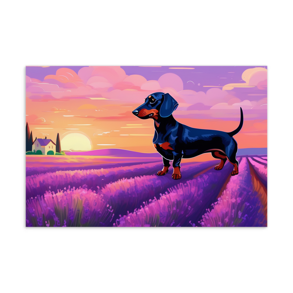 PugMug Custom Black Dachshund Postcard