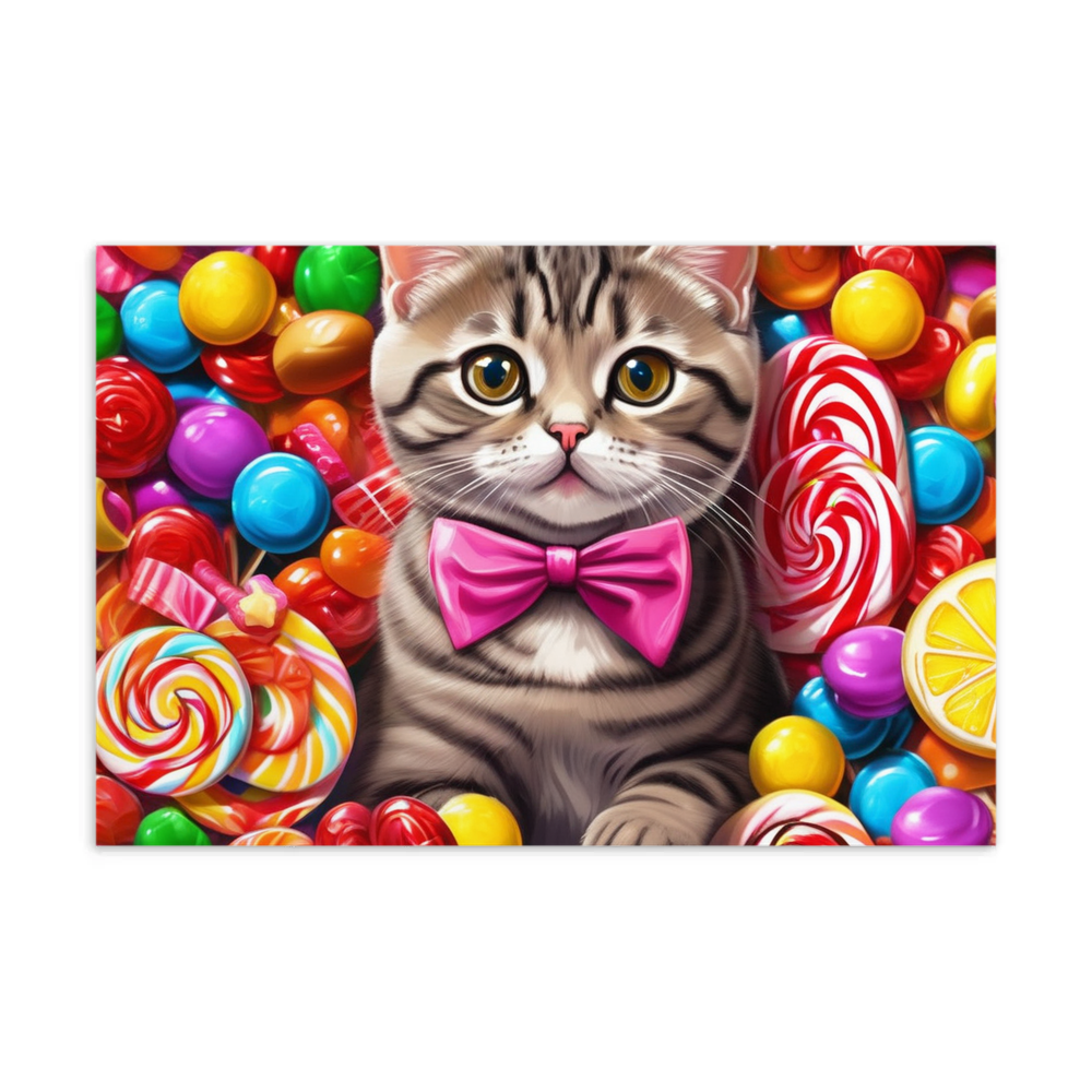 PugMug Custom Tabby Scottish Fold Cat Postcard