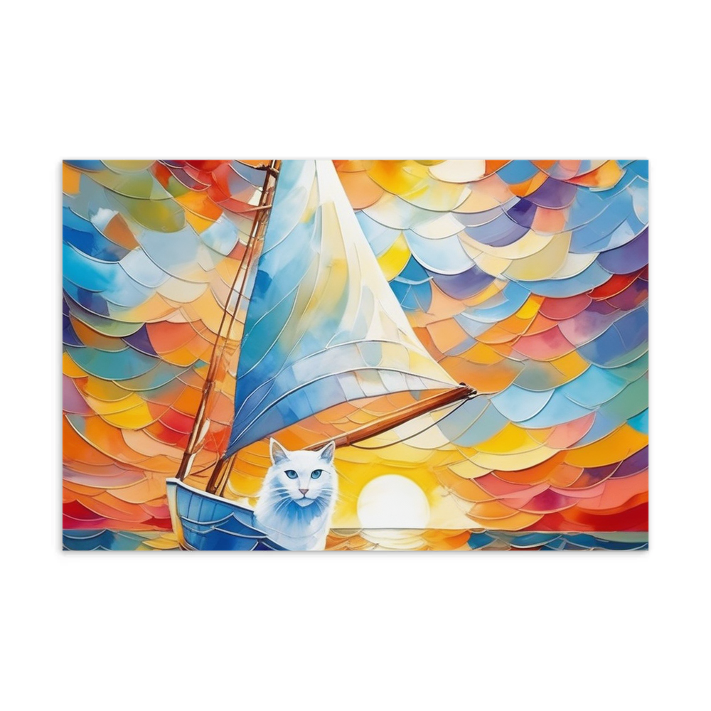 PugMug Custom White Companion Cat Postcard