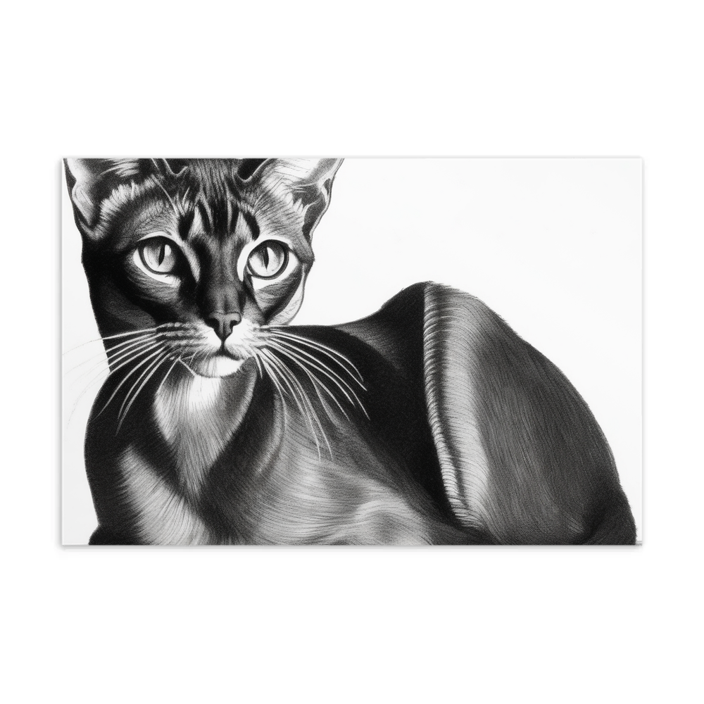 PugMug Custom Black Abyssinian Cat Postcard