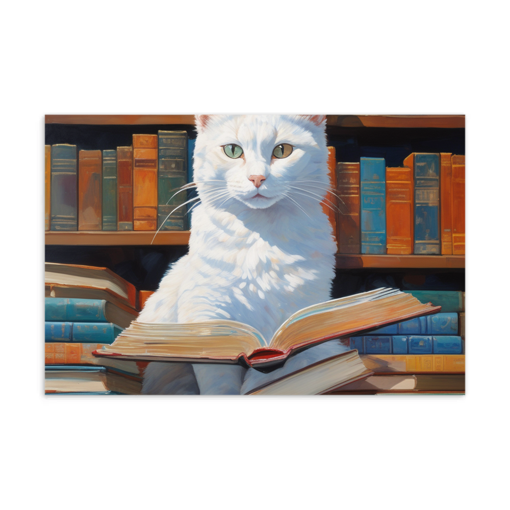 PugMug Custom White Companion Cat Postcard