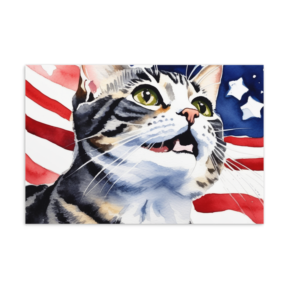PugMug Custom Tabby American Shorthair Cat Postcard