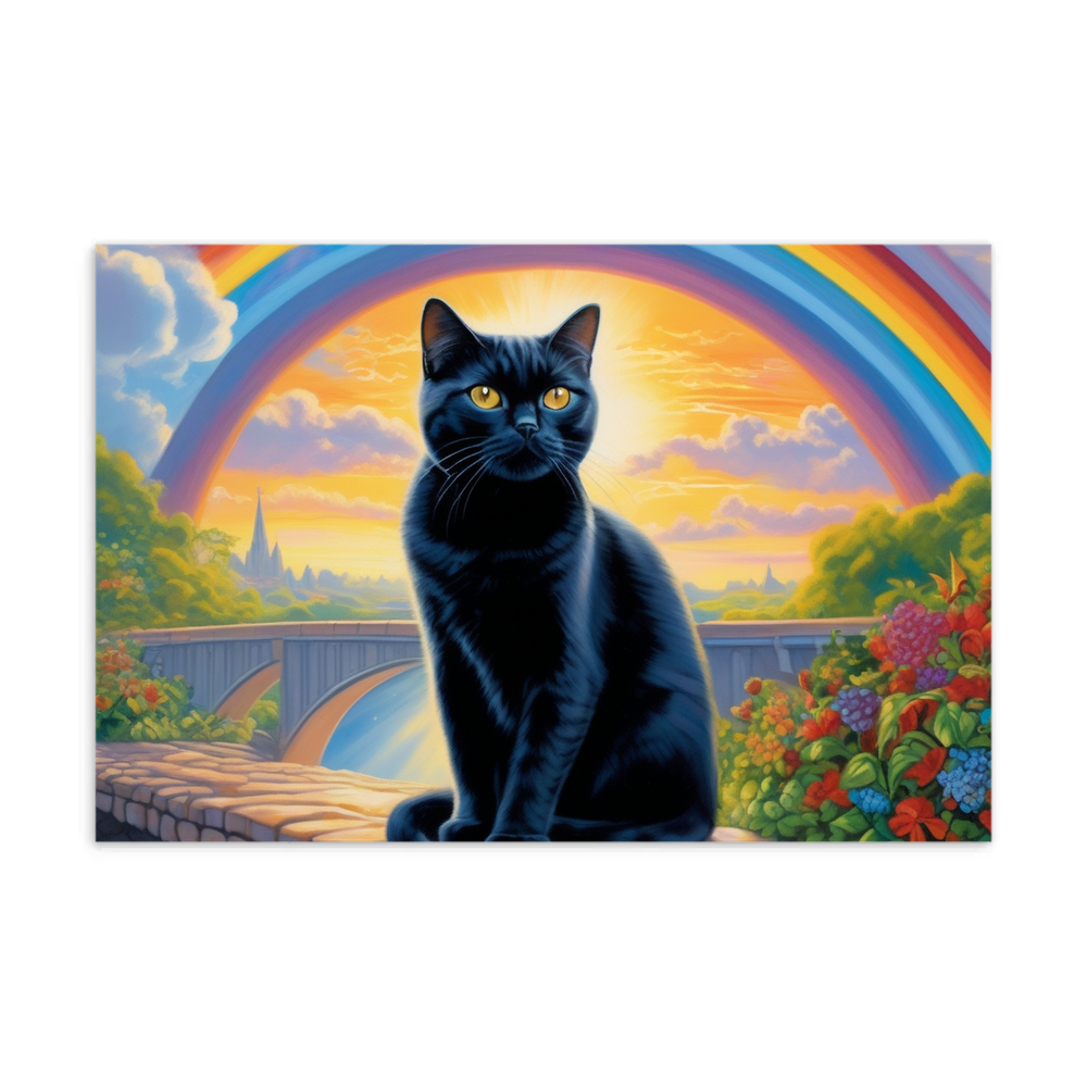 PugMug Custom Black British Shorthair Cat Postcard