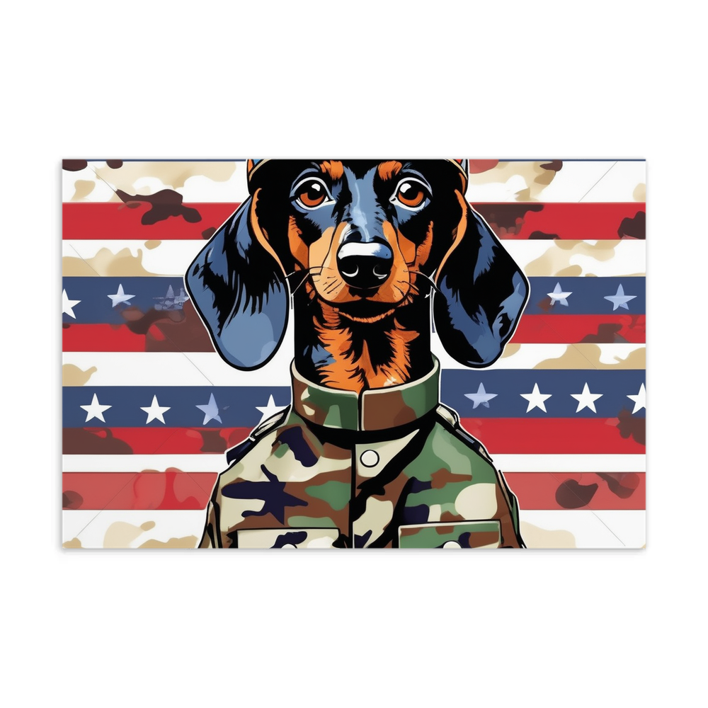 PugMug Custom Black Dachshund Postcard