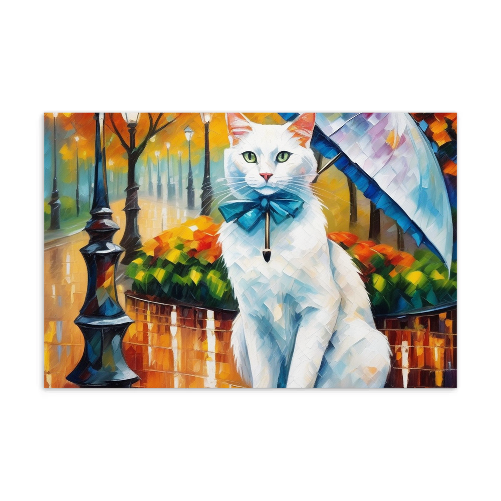 PugMug Custom White Companion Cat Postcard