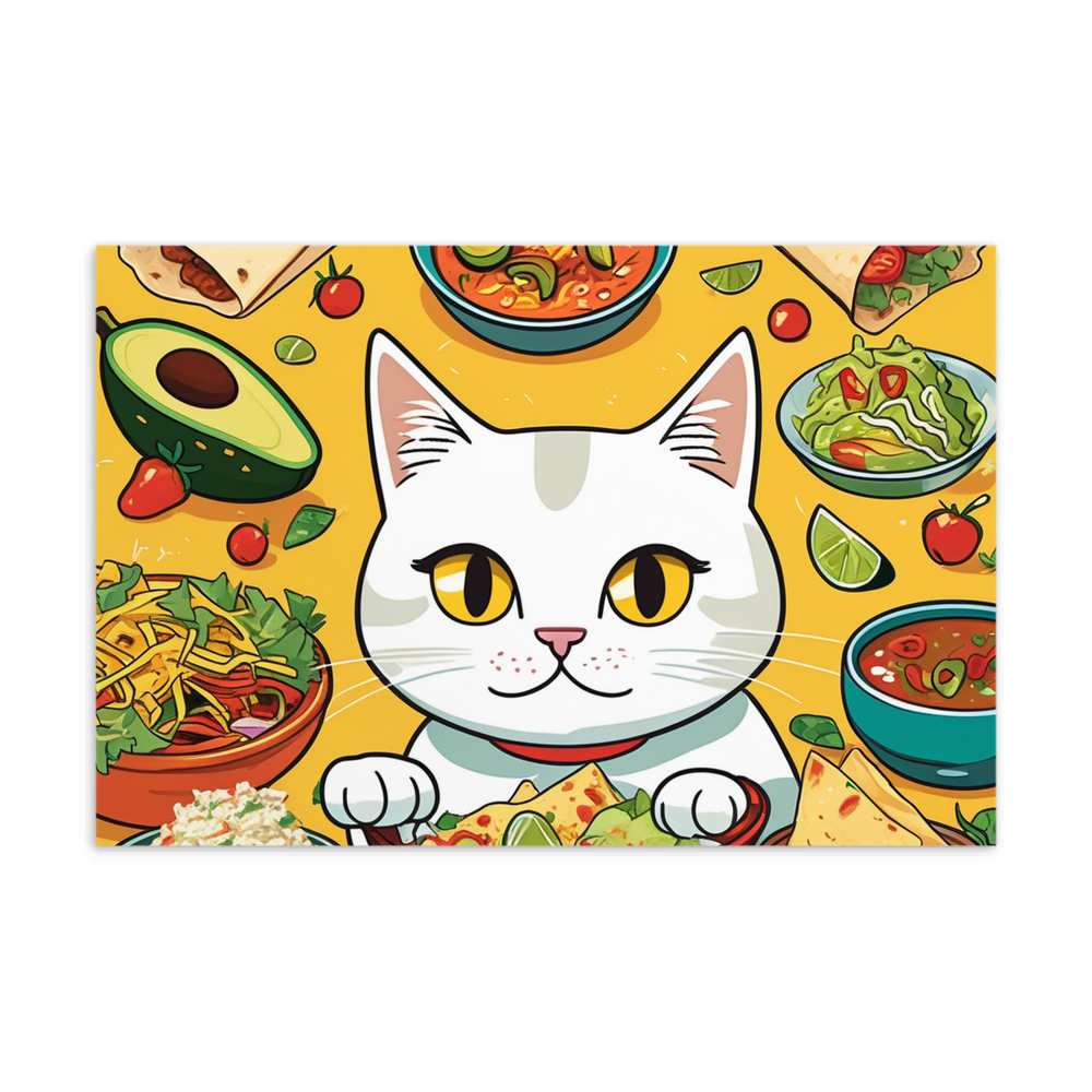 PugMug Custom White Companion Cat Postcard