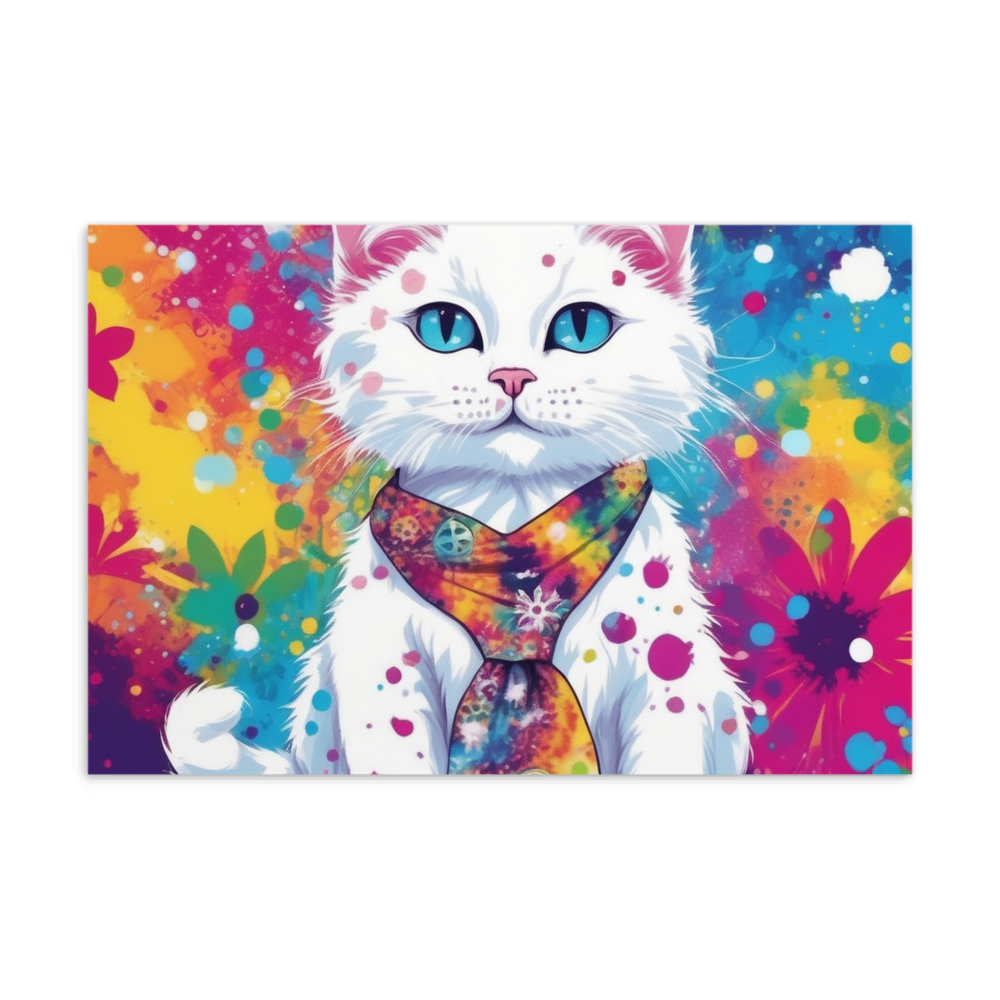 PugMug Custom White Companion Cat Postcard