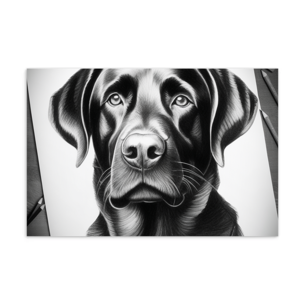 PugMug Custom Black Labrador Retriever Postcard