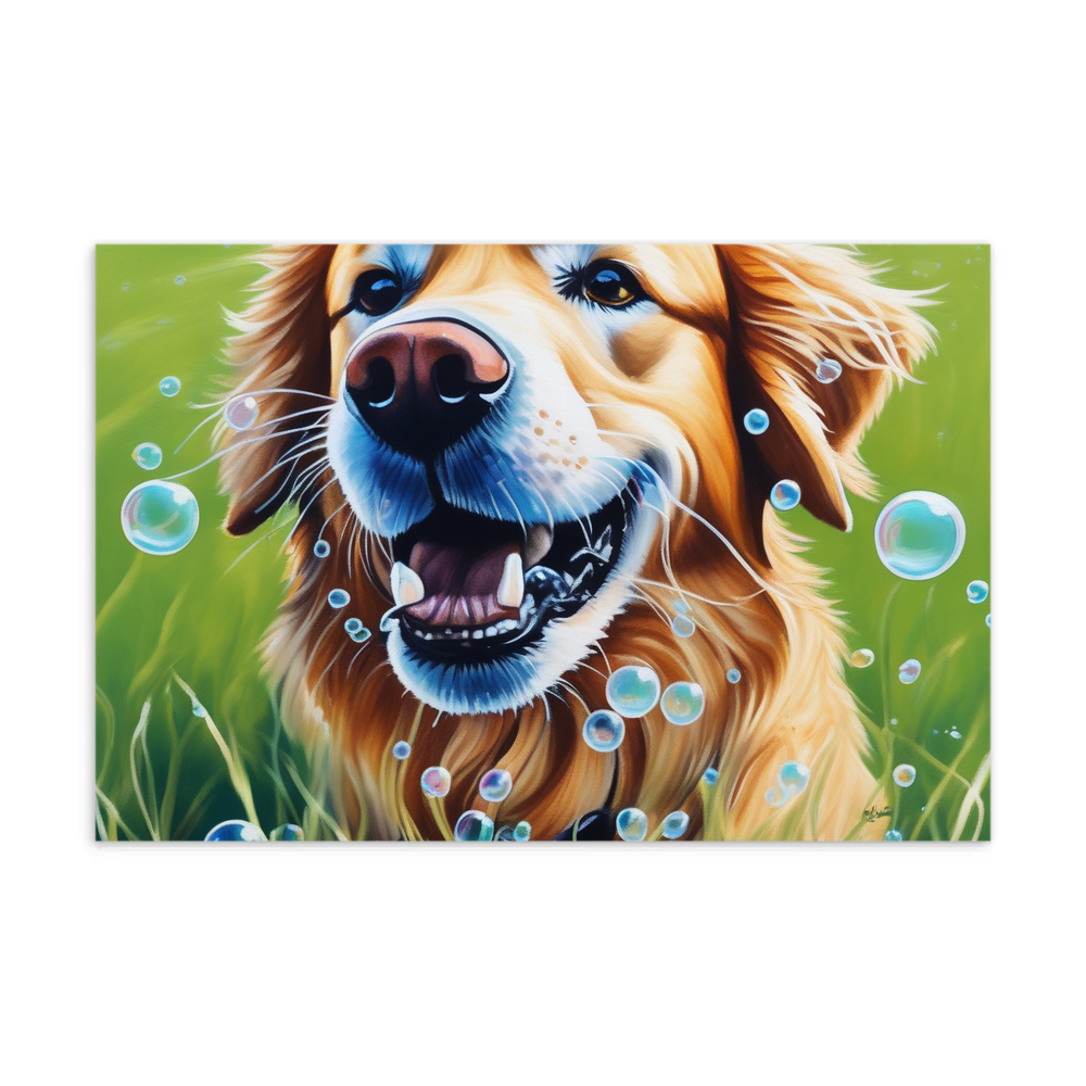 PugMug Custom Golden Retriever Postcard