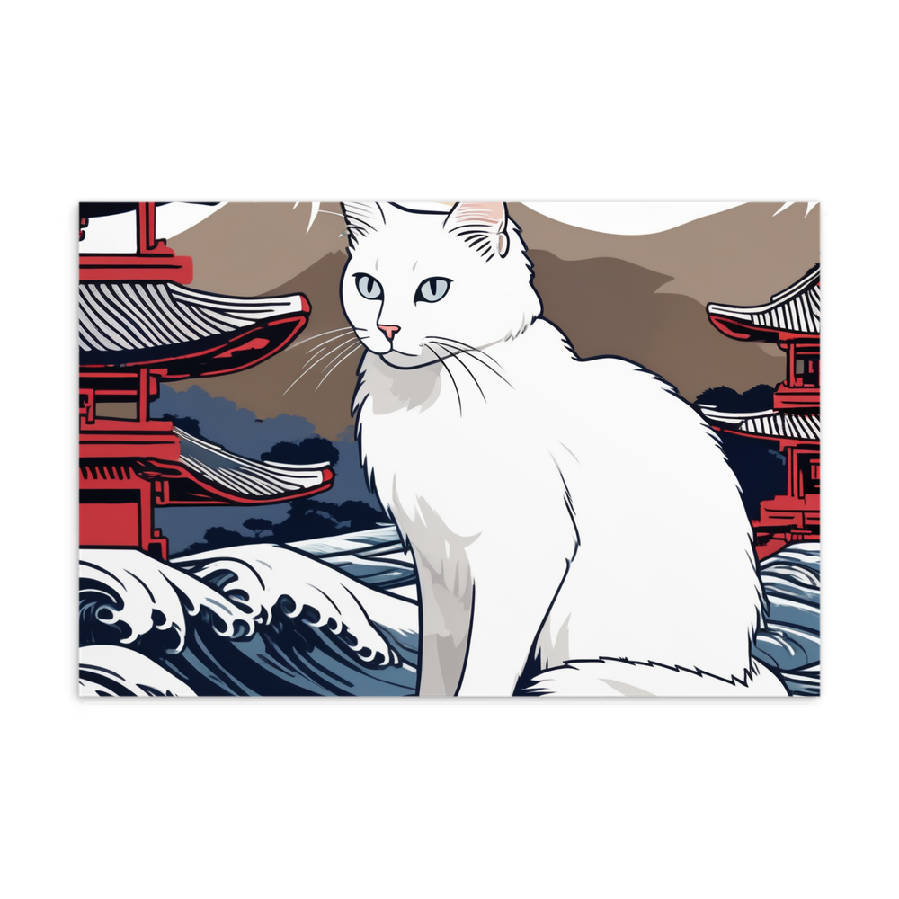 PugMug Custom White Companion Cat Postcard