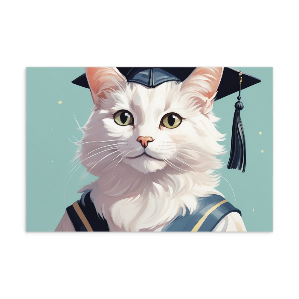 PugMug Custom White Companion Cat Postcard