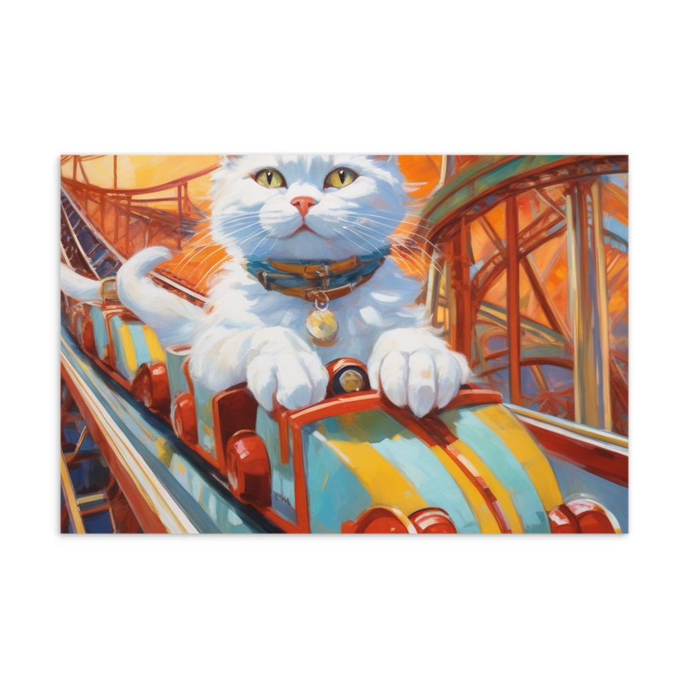 PugMug Custom White Companion Cat Postcard