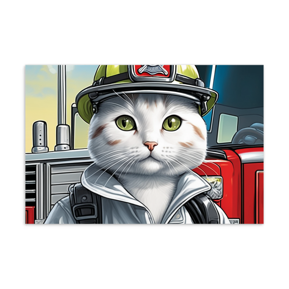 PugMug Custom White Companion Cat Postcard