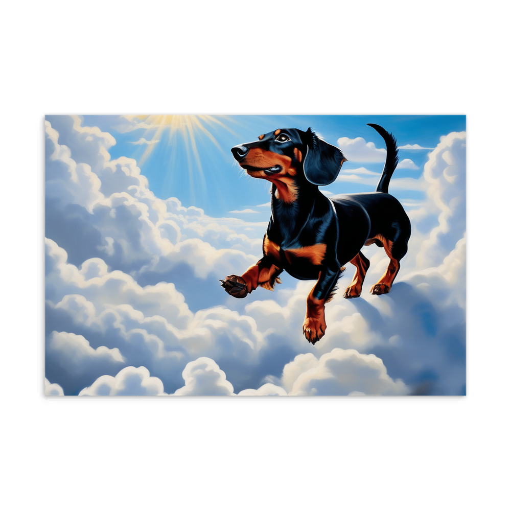 PugMug Custom Black Dachshund Postcard