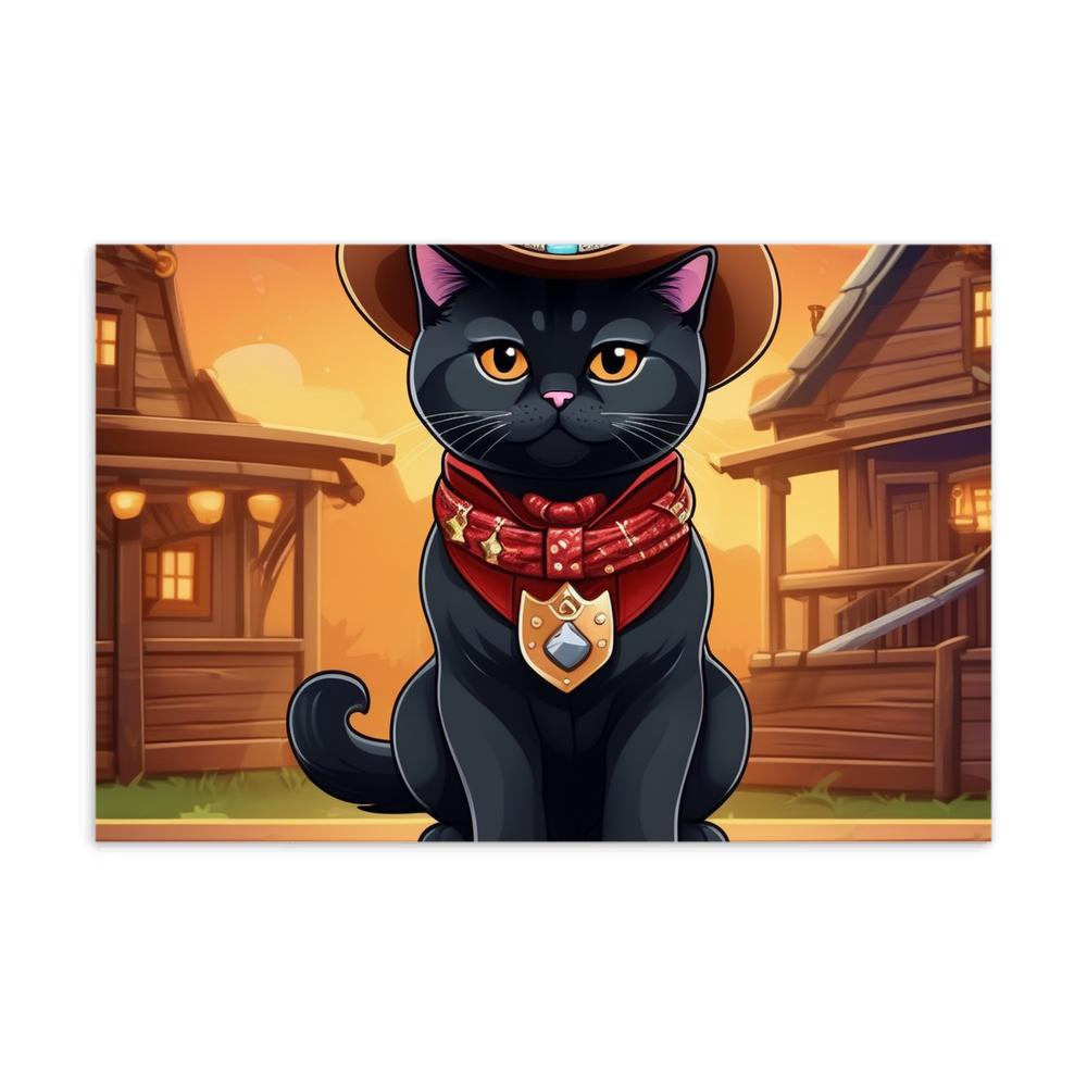 PugMug Custom Black British Shorthair Cat Postcard