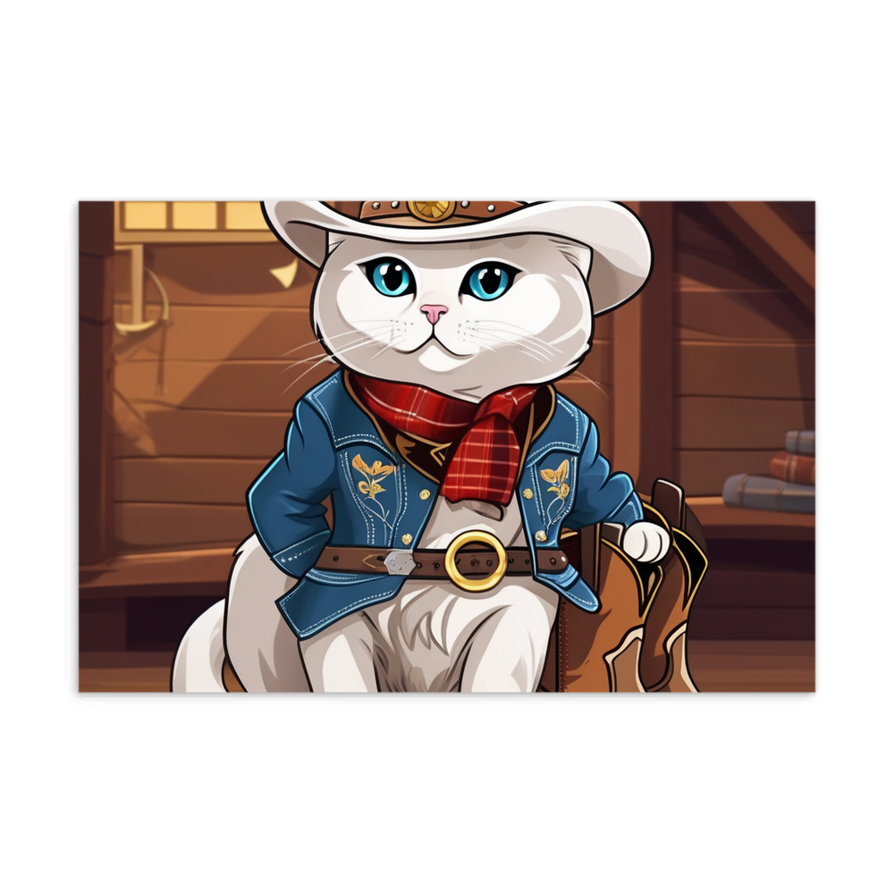 PugMug Custom White Scottish Fold Cat Postcard