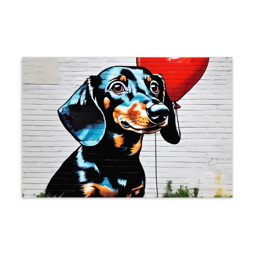 PugMug Custom Black Dachshund Postcard