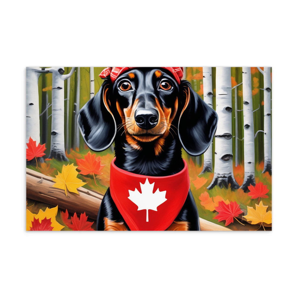 PugMug Custom Black Dachshund Postcard