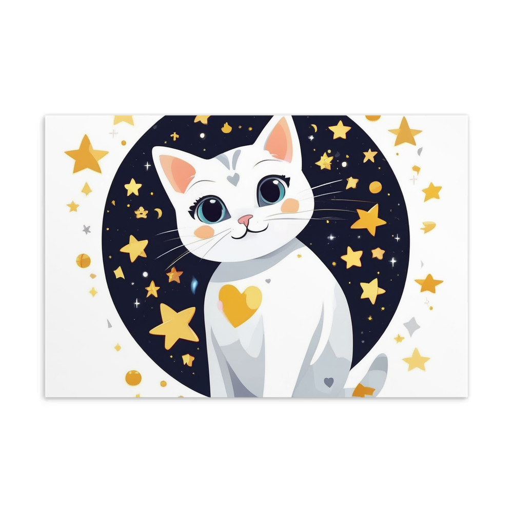 PugMug Custom White Companion Cat Postcard