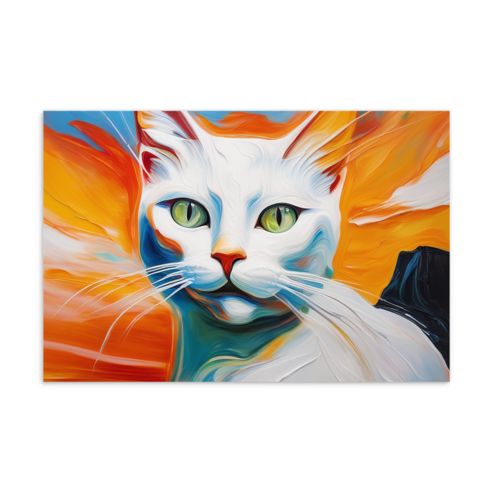 PugMug Custom White Companion Cat Postcard