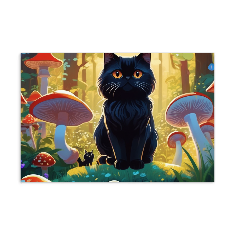 PugMug Custom Black Persian Cat Postcard