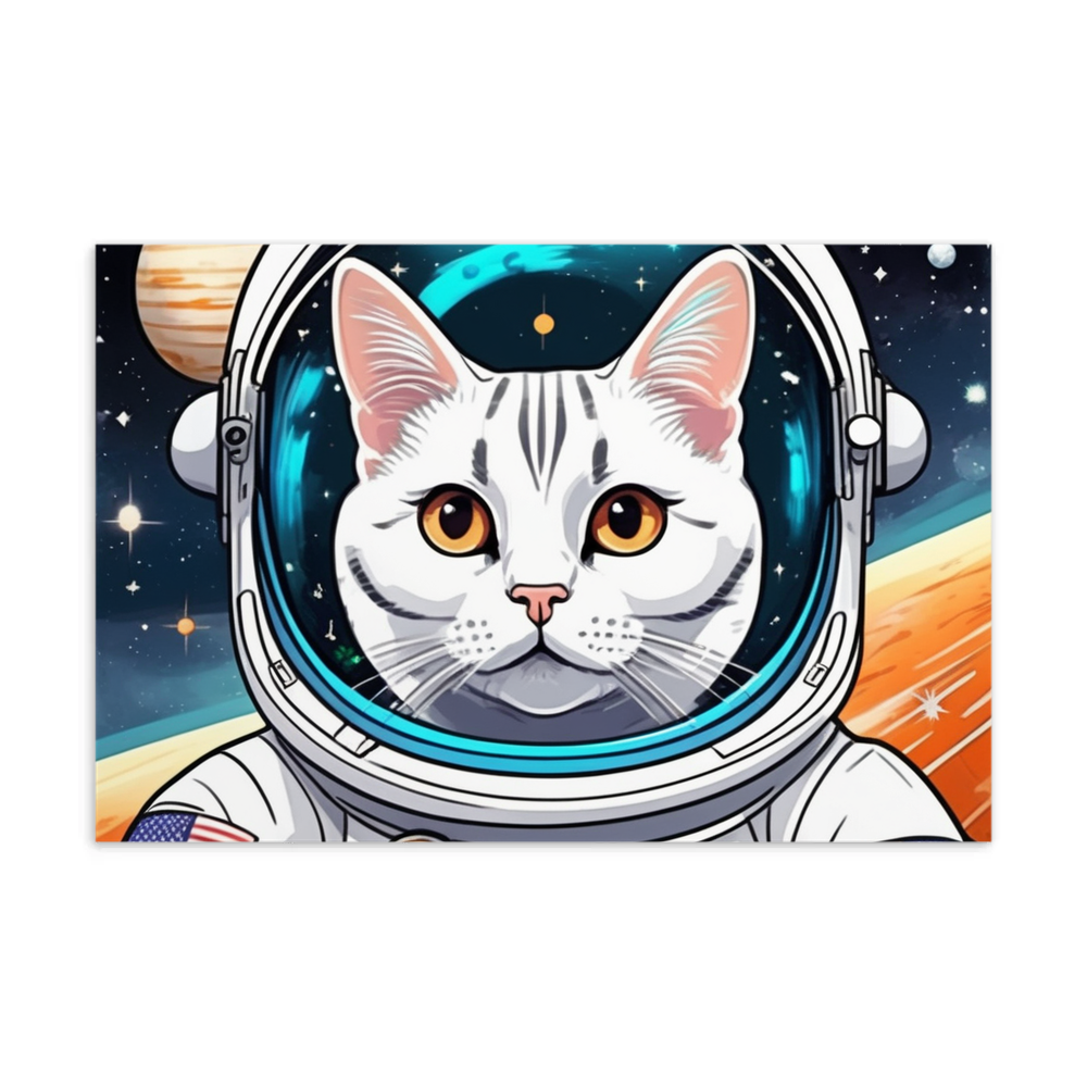 PugMug Custom White American Shorthair Cat Postcard